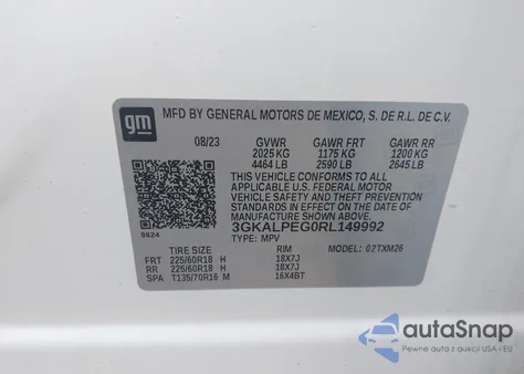 2024 GMC Terrain Fwd Slt z USA, uszkodzony, nr VIN 3GKALPEG0RL149992